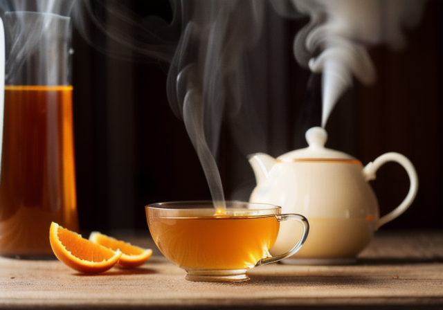 Chá de gengibre com casca de laranja